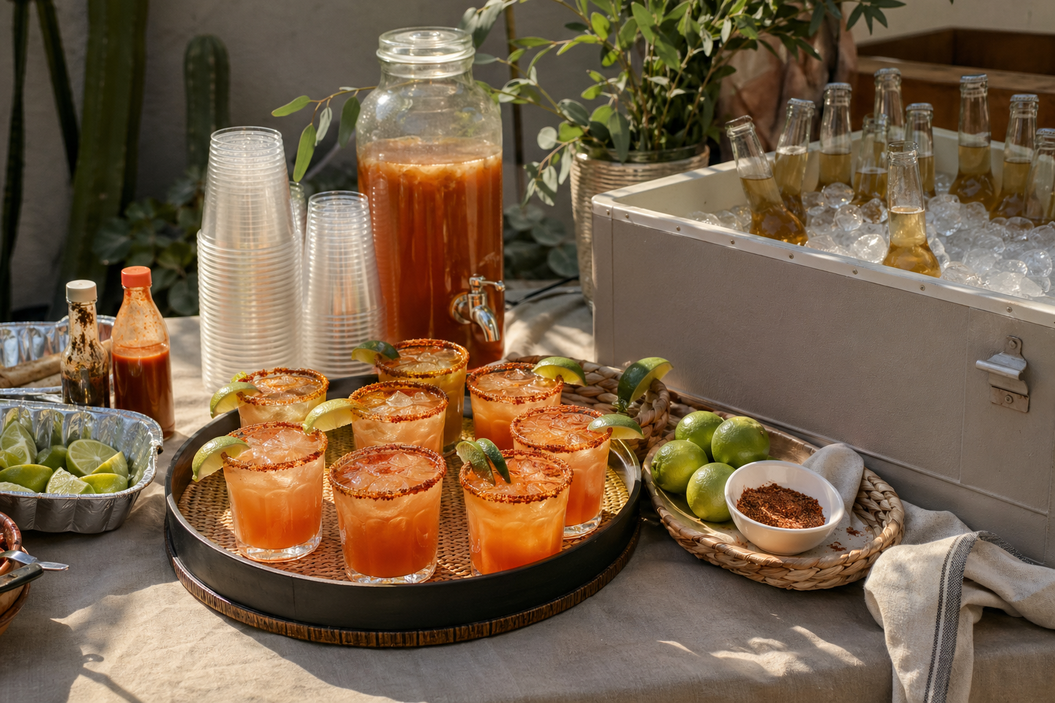 Servicio de bebidas preparadas para eventos privados
